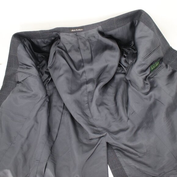 Lauren Ralph Lauren Sport Coat Men's 44R Herringbone Windowpane Wool Two Button - Picture 12 of 12